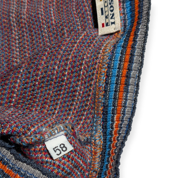Missoni Sport Jacquard Knit Cardigan Sweater Multicolor Italy Size 58 XL-XXL - Picture 6 of 16